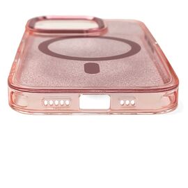 Glitter Case MagSafe for iPhone 16 Plus - pink with glitter | Techbox