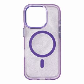 Glitter Case MagSafe for iPhone 16 Plus - purple with glitter | Techbox