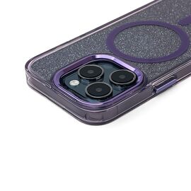 Glitter Case MagSafe for iPhone 16 Plus - purple with glitter | Techbox