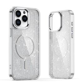 Glitter Case MagSafe for iPhone 16 Plus - white with glitter | Techbox