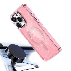 Glitter Case MagSafe for iPhone 16 Pro Max - pink with glitter - Apple Cases - Cases - Techbox