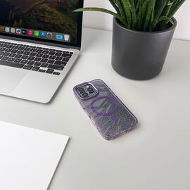 Glitter Case MagSafe for iPhone 16 Pro - purple with glitter - Apple Cases - Cases - Techbox