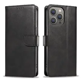 Leather Book Case for iPhone 16 - black - Apple Cases - Cases - Techbox