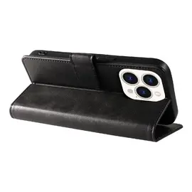 Leather Book Case for iPhone 16 - black - Apple Cases - Cases - Techbox