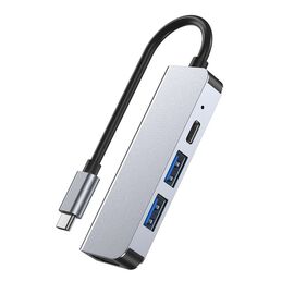 HUB Tech-Protect V2 4in1 USB-C - USB-A 3.0 / USB-A 2.0 / USB-C / HDMI - gray | Techbox