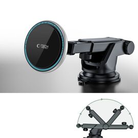Tech-Protect A2 Car Phone Holder with MagSafe 15W Inductive Charger for Cockpit - Black - Car Chargers - Smartphone Chargers - Techbox