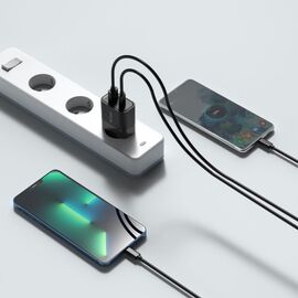 Tech-Protect C30W USB-C PD 30W / USB-A QC 3.0 network charger - black - Travel Chargers - Smartphone Chargers - Techbox