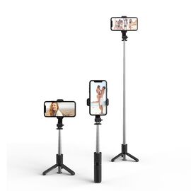 Tech-Protect L02S Bluetooth selfie stick with tripod up to 72cm - black - Cameras Accessories - Action Cameras - Techbox