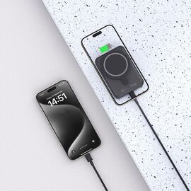 Tech-Protect LifeMag PB11 Powerbank with MagSafe 10000mAh 15W USB-C port - black + USB-C cable - Powerbanks - Smartphone Chargers - Techbox
