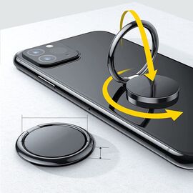 Tech-Protect Magnetic Phone Ring Holder / Ring with Stand Function - Black - Smartphone Accessories - Cables & Accessories - Techbox