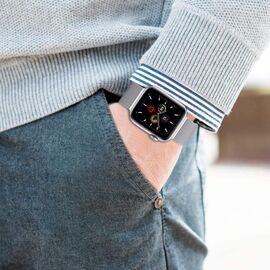 Tech-Protect MilaneseBand for Apple Watch 4 / 5 / 6 / 7 / 8 / 9 / SE / Ultra 1 / 2 (42/44/45/49 mm) - Silver | Techbox