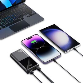 Powerbank Tech-Protect PB13 20000mAh 22.5W 2x USB-A / USB-C / Lightning with USB-C / USB-A cable - gray - Powerbanks - Smartphone Chargers - Techbox