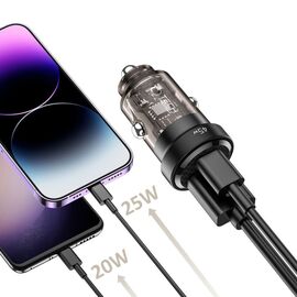 Tech-Protect CC45W car charger USB-C PD 45W / USB-A QC 3.0 - black - Car Chargers - Smartphone Chargers - Techbox