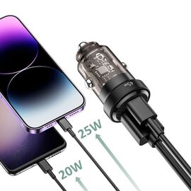 Tech-Protect CC45W car charger USB-C PD 45W / USB-A QC 3.0 - black - Car Chargers - Smartphone Chargers - Techbox