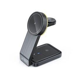 Tech-Protect QI15W-A28 MagSafe 3in1 Inductive Charger with Smartphone / Apple Watch / AirPods Stand - Black | Techbox