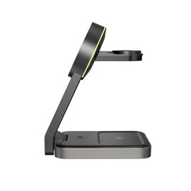 Tech-Protect QI15W-A28 MagSafe 3in1 Inductive Charger with Smartphone / Apple Watch / AirPods Stand - Black | Techbox