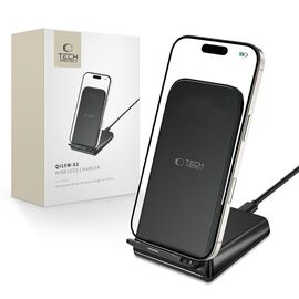 Tech-Protect QI15W-S2 inductive charger 15W in the form of a stand - black | Techbox