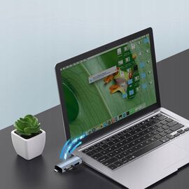 Tech-Protect UltraBoost SD/micro SD card reader with USB-C/USB-A connectors - gray | Techbox