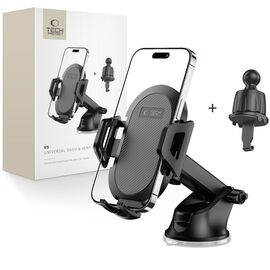 Tech-Protect V5 Car Phone Holder for Cockpit/Air Vent - Black - Smartphone Holders - Smartphones - Techbox
