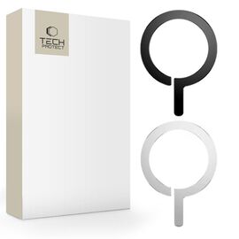 MagSafe Tech-Protect MetalRing Universal Magnetic - Black / Silver (2 pcs.) | Techbox