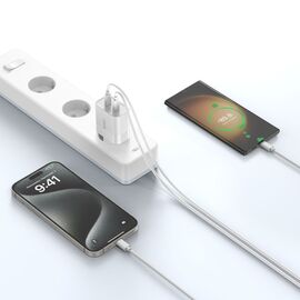 Tech-Protect C20W charger 2x USB-C PD 20W - white - Travel Chargers - Smartphone Chargers - Techbox