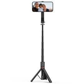 Tech-Protect L04S Bluetooth Selfie Stick with Tripod up to 95cm and 360 Head - Black - Cameras Accessories - Action Cameras - Techbox