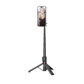 Tech-Protect L06S Bluetooth magnetic selfie stick with MagSafe, remote control, tripod up to 82cm and 360 head - black - Cameras Accessories - Action Cameras - Techbox