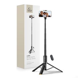 Tech-Protect L08S Bluetooth Selfie Stick with Remote Control, Tripod up to 141cm - Black - Cameras Accessories - Action Cameras - Techbox