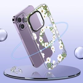 Tech-Protect MagMood MagSafe iPhone 15 Pro Max Case - Daisies with Leaves | Techbox
