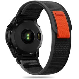 Tech-Protect Nylon Strap for Garmin Fenix 5 / 6 / 6 Pro / 7 - Black/Orange - Accessories - Smartwatches & Accessories - Techbox