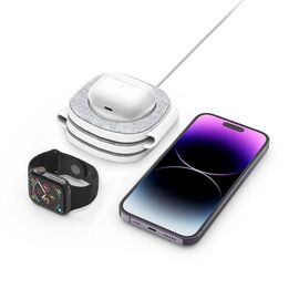 Tech-Protect QI15W-A32 3-in-1 Inductive Charger with MagSafe for Smartphone / Apple Watch / AirPods - Gray | Techbox