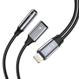 Tech-Protect UltraBoost Lightning (male) / mini jack 3.5mm (female) - Lightning (female) - black | Techbox