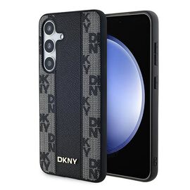 DKNY Leather Checkered Mono Pattern MagSafe case for Samsung Galaxy S24+ - black - Uncategorized Cases (2) - Cases - Techbox