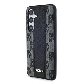 DKNY Leather Checkered Mono Pattern MagSafe case for Samsung Galaxy S24+ - black - Uncategorized Cases (2) - Cases - Techbox