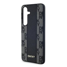 DKNY Leather Checkered Mono Pattern MagSafe case for Samsung Galaxy S24+ - black - Uncategorized Cases (2) - Cases - Techbox
