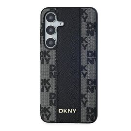 DKNY Leather Checkered Mono Pattern MagSafe case for Samsung Galaxy S24 - black - Uncategorized Cases (2) - Cases - Techbox