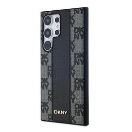 DKNY Leather Checkered Mono Pattern MagSafe Case for Samsung Galaxy S24 Ultra - Black - Uncategorized Cases (2) - Cases - Techbox