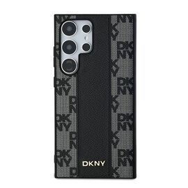 DKNY Leather Checkered Mono Pattern MagSafe Case for Samsung Galaxy S24 Ultra - Black - Uncategorized Cases (2) - Cases - Techbox