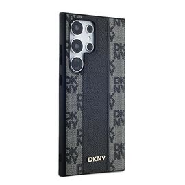 DKNY Leather Checkered Mono Pattern MagSafe Case for Samsung Galaxy S24 Ultra - Black - Uncategorized Cases (2) - Cases - Techbox