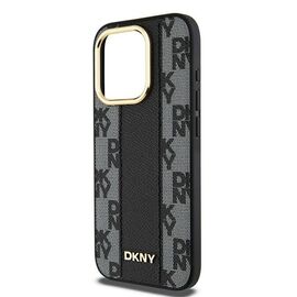 DKNY Leather Checkered Mono Pattern MagSafe iPhone 15 Pro Max Case - Black - Uncategorized Cases (2) - Cases - Techbox
