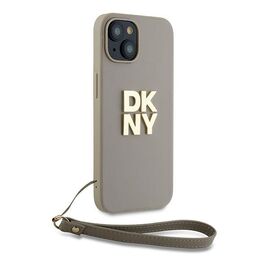 DKNY Wrist Strap Stock Logo case for iPhone 15 Plus - beige - Uncategorized Cases (2) - Cases - Techbox