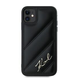 Karl Lagerfeld Diagonal Quilted Script case for iPhone 11 / Xr - black | Techbox