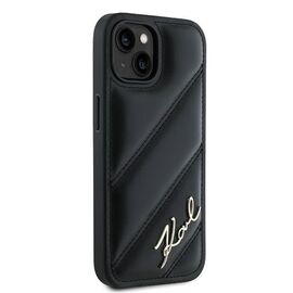 Karl Lagerfeld Diagonal Quilted Script case for iPhone 15 / 14 / 13 - black | Techbox