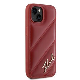 Karl Lagerfeld Diagonal Quilted Script case for iPhone 15 / 14 / 13 - red | Techbox