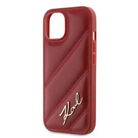 Karl Lagerfeld Diagonal Quilted Script case for iPhone 15 / 14 / 13 - red | Techbox