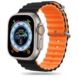 Tech-Protect IconBand Pro Strap for Apple Watch 4 / 5 / 6 / 7 / 8 / 9 / SE / Ultra 1 / 2 (42/44/45/49 mm) - Orange-Black | Techbox