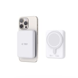 Tech-Protect LifeMag PB11 Powerbank with MagSafe 10000mAh 15W USB-C port - white + USB-C cable - Powerbanks - Smartphone Chargers - Techbox