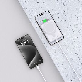 Tech-Protect LifeMag PB11 Powerbank with MagSafe 10000mAh 15W USB-C port - white + USB-C cable - Powerbanks - Smartphone Chargers - Techbox
