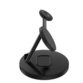 Tech-Protect QI15W-A35 3-in-1 Inductive Charger with MagSafe for Phone / AirPods / Apple Watch - Black | Techbox
