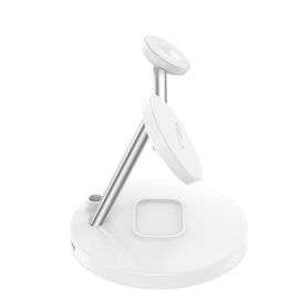 Tech-Protect QI15W-A35 3-in-1 Inductive Charger with MagSafe for Phone / AirPods / Apple Watch - White | Techbox